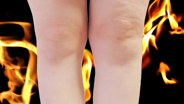 足の脂肪が燃焼していくイメージ